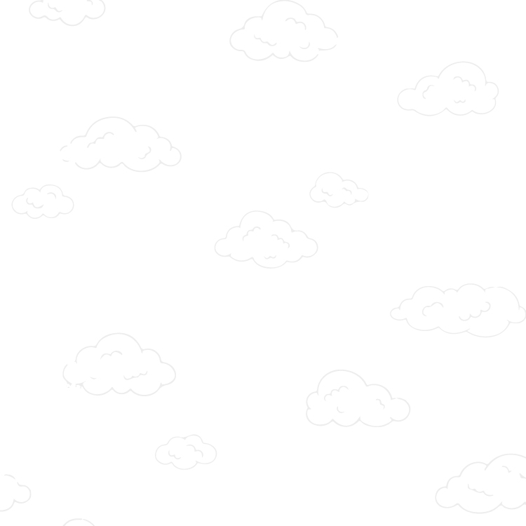 Simple pattern of light gray cloud outlines on a white background, soft and minimal mood